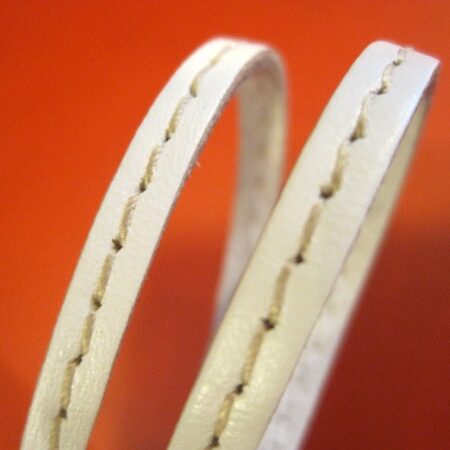 Leather Strap Stitched Ref. TCP 5x2 Stitched White