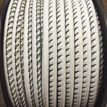 White Leather Cord 4 mm. diameter.