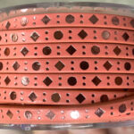flat leather lace dots square
