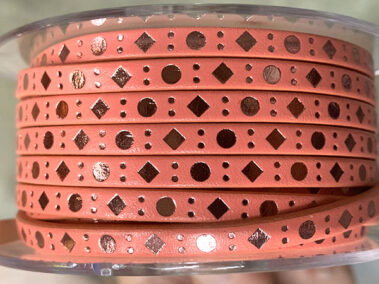 flat leather lace dots square