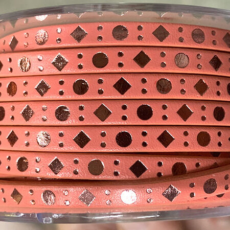 flat leather lace dots square