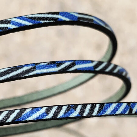 Printed leather strip