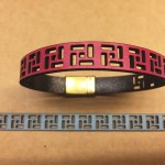 Perforated bracelets with squares width of 1 cm. Long to be desired upon request.