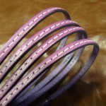 Leather Strap Stitched Ref. TCP 5x2 Stitched Lilac