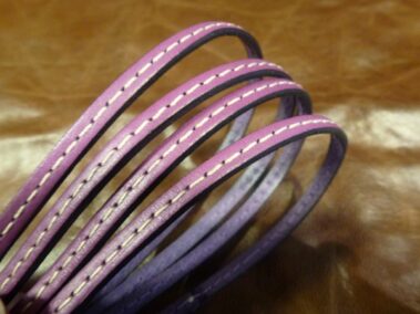 Leather Strap Stitched Ref. TCP 5x2 Stitched Lilac