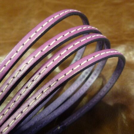 Leather Strap Stitched Ref. TCP 5x2 Stitched Lilac