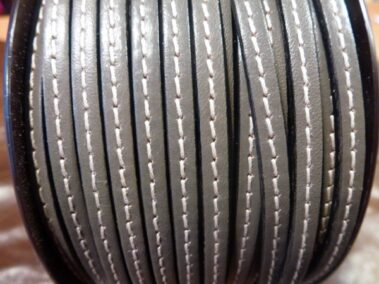 Leather Strap Stitched Ref. TCP 5x2 Stitched Gray