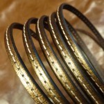 Leather Strap Stitched Ref. TCP 5x2 Stitched Old Gold