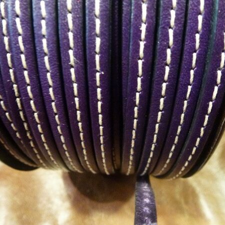 Leather Strap Stitched Ref. TCP 5x2 Stitched Purple