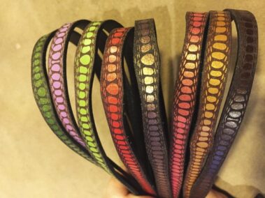 Recorded strips of a width varied between 1 cm and 0.7 cm with Culebra motif