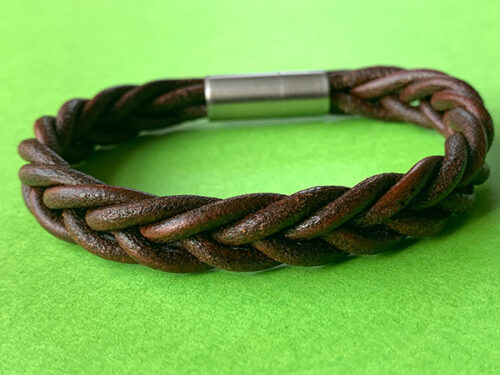 BRAIDED LEATHER CORD BRACELET
