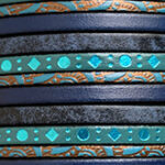 Blue Leather Bracelet Combination
