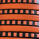 Dark Orange Stamped Flat Leather Lace
