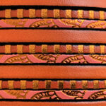 Stamped Flat Leather Bracelet