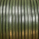 3 mm Flat leather lace Caqui