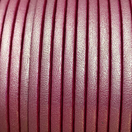 3 mm. Flat leather lace Fucsia Nacar