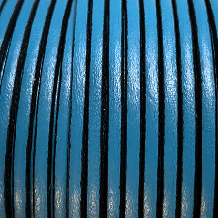 3 mm Flat leather lace Turquesa