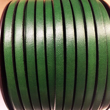 Flat leather lace Verde Manzana