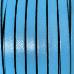 6 mm. Flat leather lace Celeste