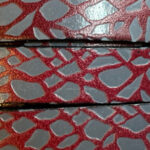 Engraved flat leather lace