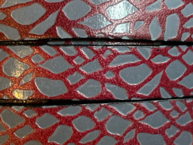 Engraved flat leather lace