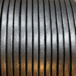 3 mm Flat leather lace Plata Vieja