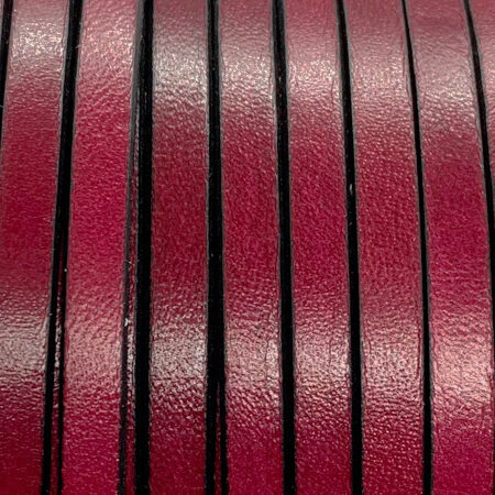 Flat leather lace Ciruela