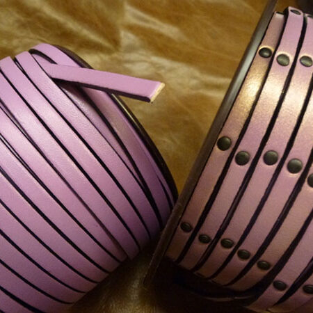 Flat leather lace Lila