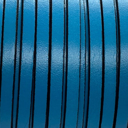 Flat leather lace Turquesa