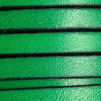 Green Flat leather lace for bracelets and bangles.