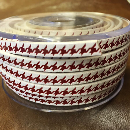 HUNDSTOOTH FLAT LEATHER LACE