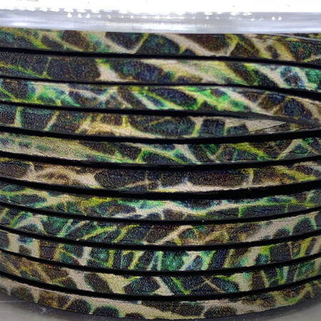 Printed leather strip