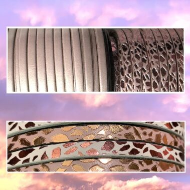 Pink Poudre Flat Leather Lace