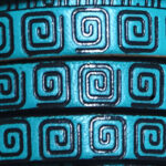 FLAT LEATHER WITH GRECA STAMPED