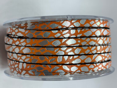 Flat Leather Lace with pattern giraffe