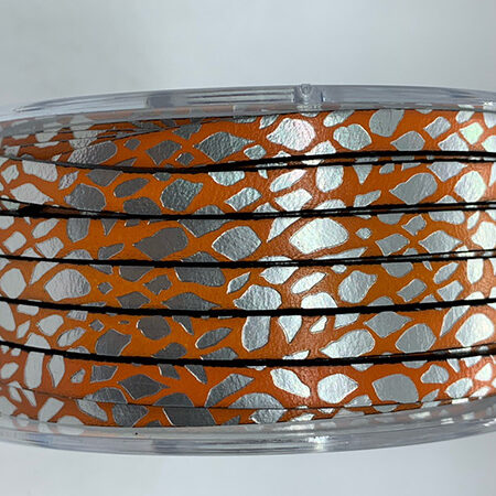 Flat Leather Lace with pattern giraffe