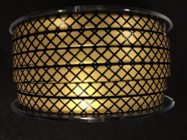 Engraved Leather Strap 6x2 mm. with Rhombuses