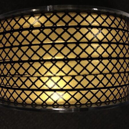 Engraved Leather Strap 6x2 mm. with Rhombuses