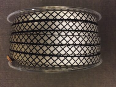 Engraved Leather Strap 6x2 mm. with Rhombuses