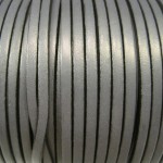 Leather strip 3x2 mm. Ref. TCP 3 gray