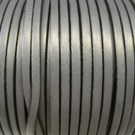 Leather strip 3x2 mm. Ref. TCP 3 gray