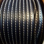 Leather Strap Stitched Ref. TCP 5x2 Stitched Navy