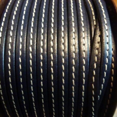 Leather Strap Stitched Ref. TCP 5x2 Stitched Navy