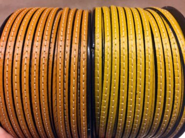 Leather Strap Stitched Ref. TCP 5 rep.mostaza y amarillo