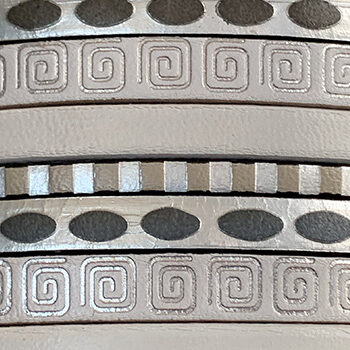 Flat Leather Lace with Greca