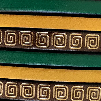 Flat Leather Lace with Greca