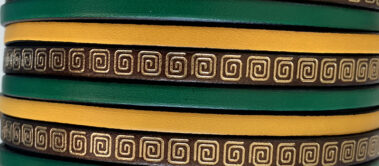 Flat Leather Lace with Greca