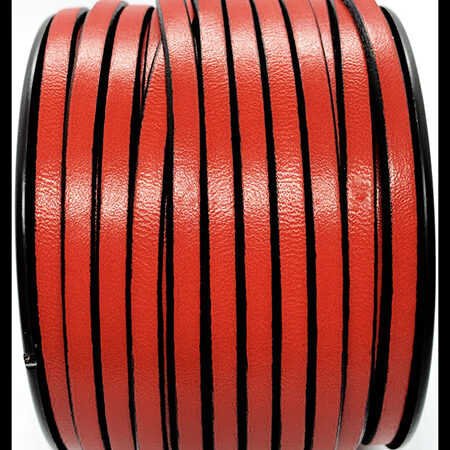 Flat leather Lace Red