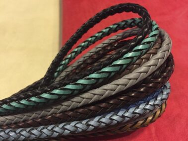 Oval braided leather strap Handmade with the TCD 3 and TCP 3 Ref.TRO 6x7 mm.