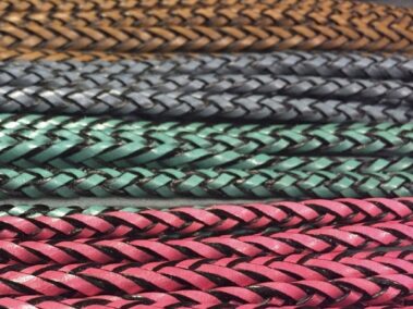 Oval braided leather strap Handmade with the TCP 3 r Ref.TRO 6x7 mm.